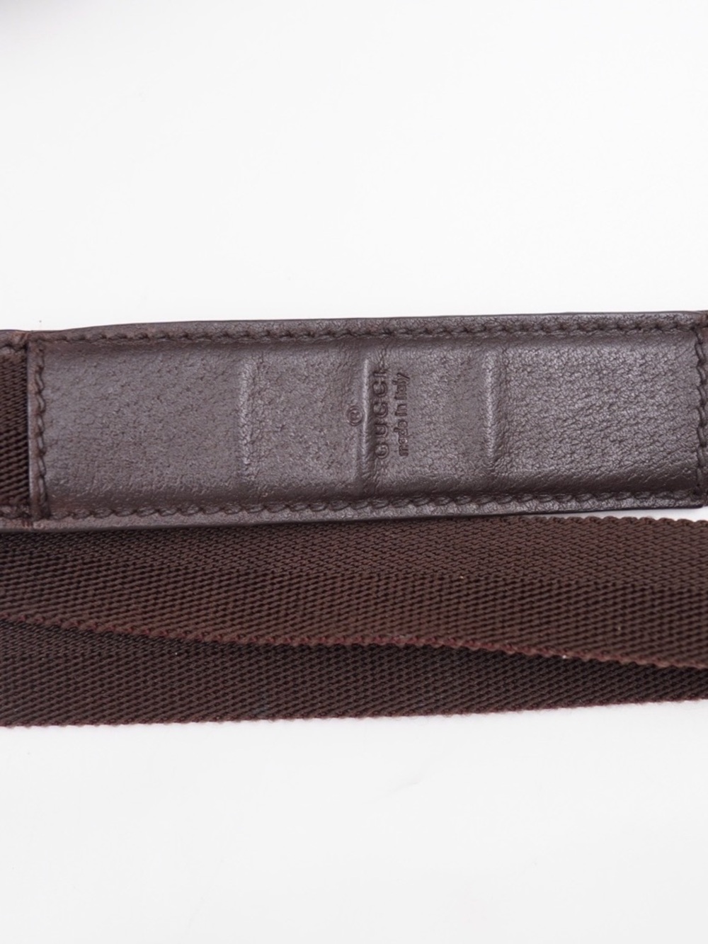 Gucci Brown Monogram Messenger Bag with Dark Brown Trim - Picture 9 of 11